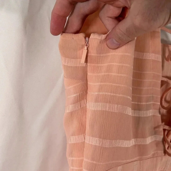 Armani Exchange Blouse Women's Small Pink Sleeveless Vneck Tie Back - Picture 8 of 9